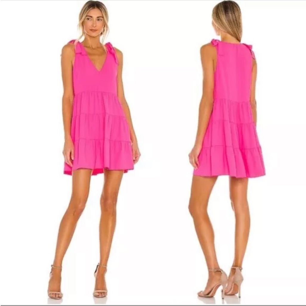 Amanda Uprichard Pruitt Dress Pink Lacquer Extra Small